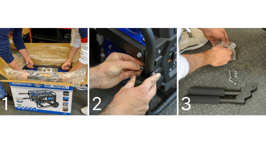 Etapes de montage d'un groupe électrogène