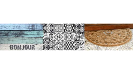 3 exemples de tapis avec des motifs