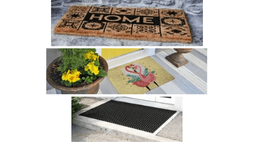 3 exemples de tapis d'entrée