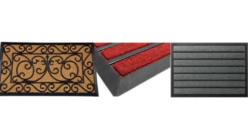 3 exemples de tapis grattants et absorbants