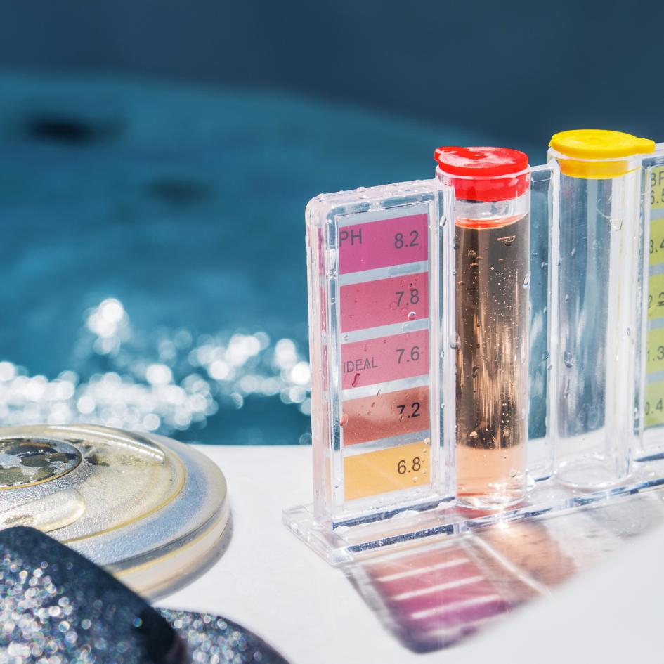 Kit de vérification de pH d'une piscine
