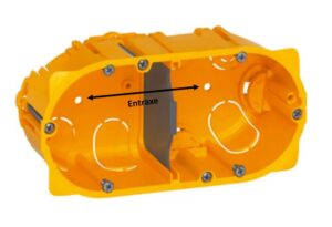 Entraxe d'une boite d'encastrement 2 postes