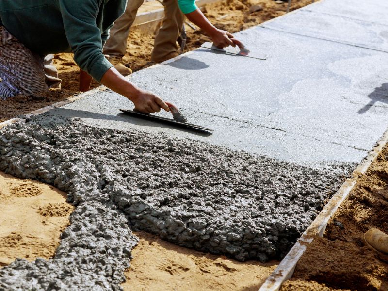 Réalisation d'une dalle béton pour une chemin d'accès