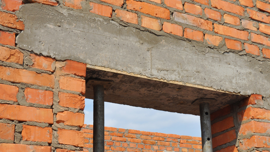 Réalisation d'un linteau en beton
