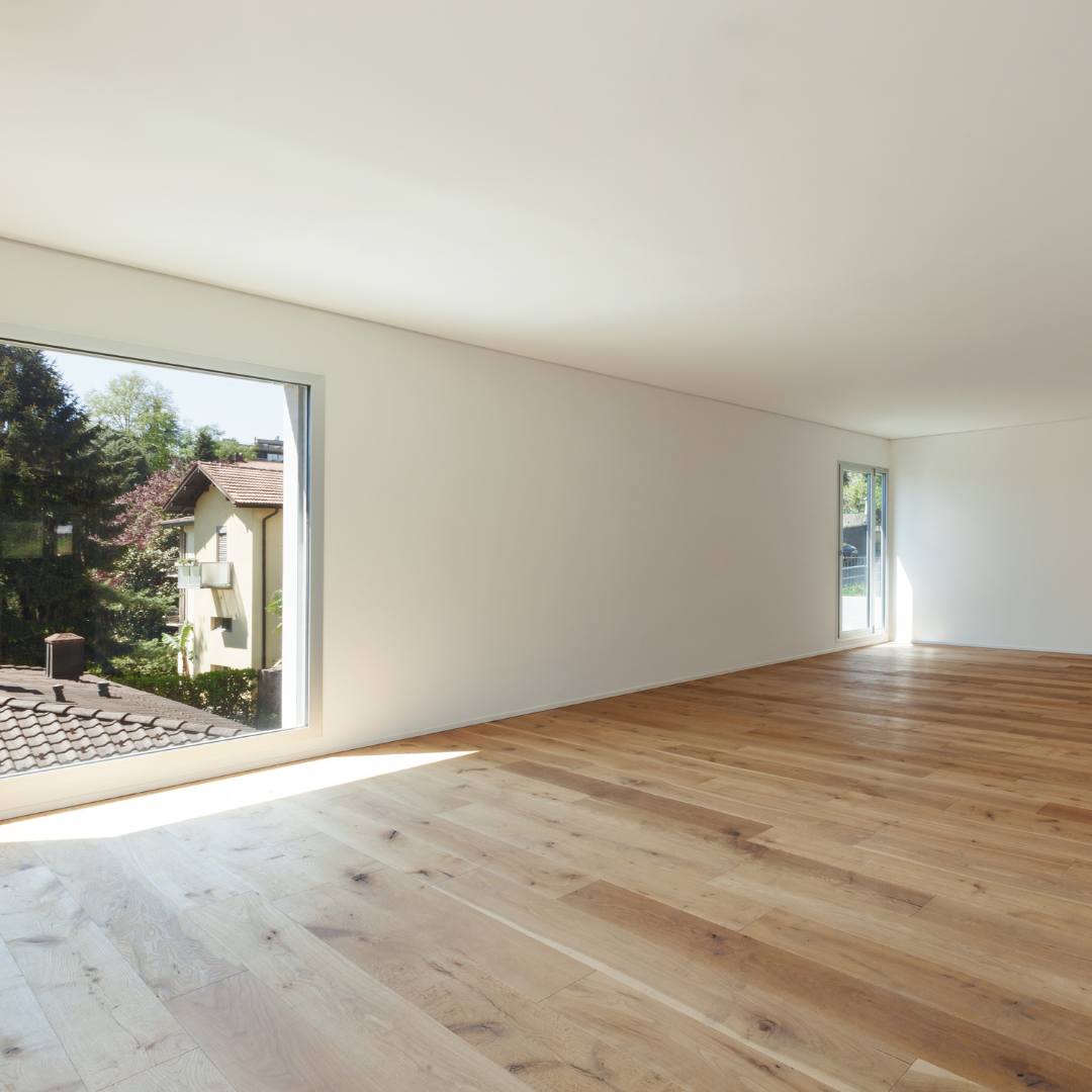 Fin de pose de parquet flottant