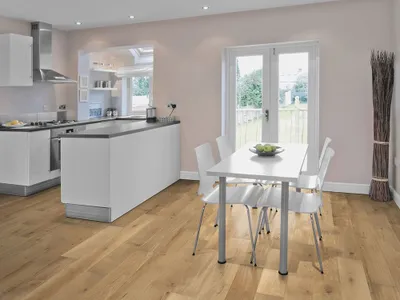 parquet bois dans une cuisine