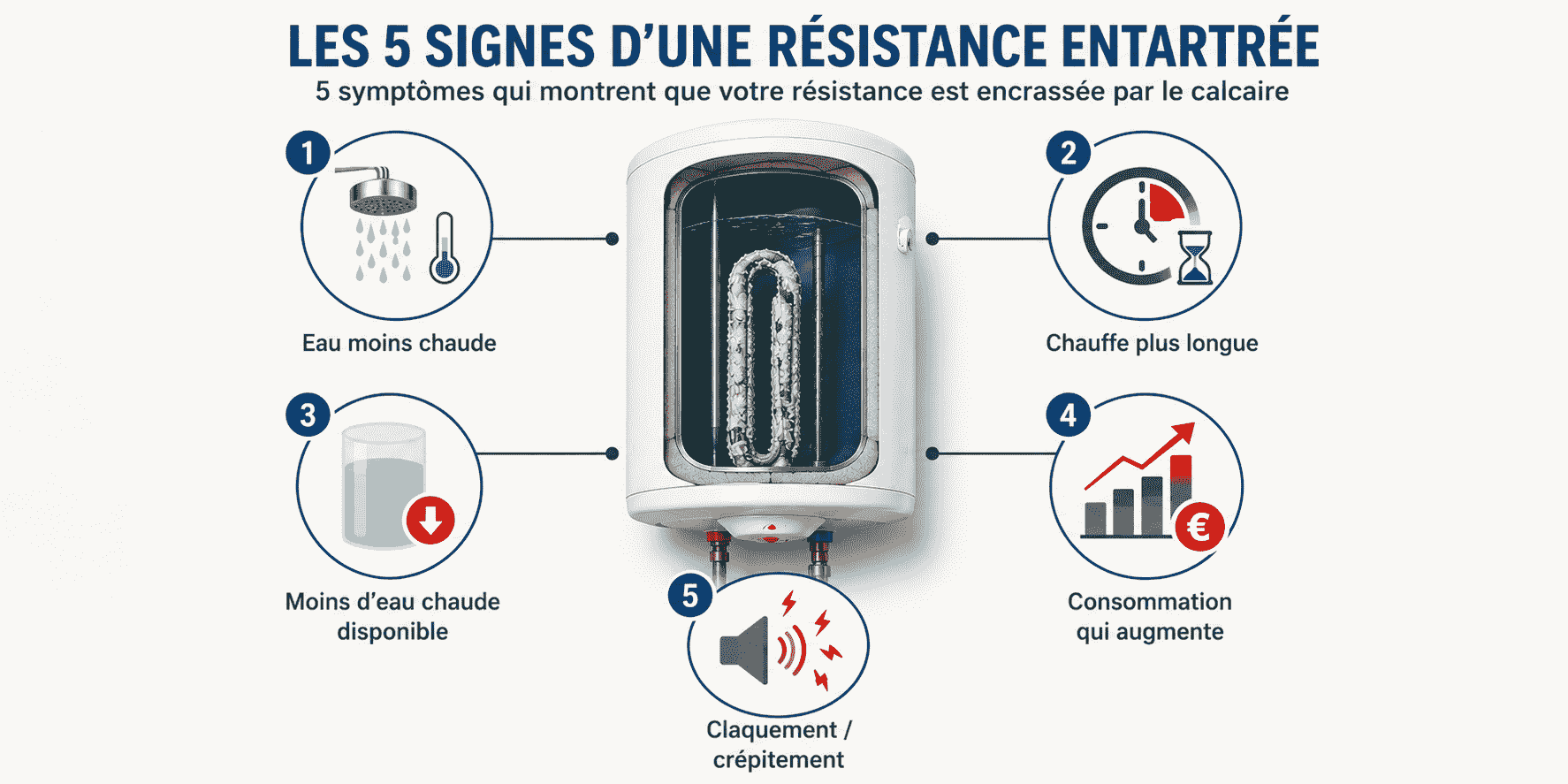 Les 5 signes que votre résistance est entartrée