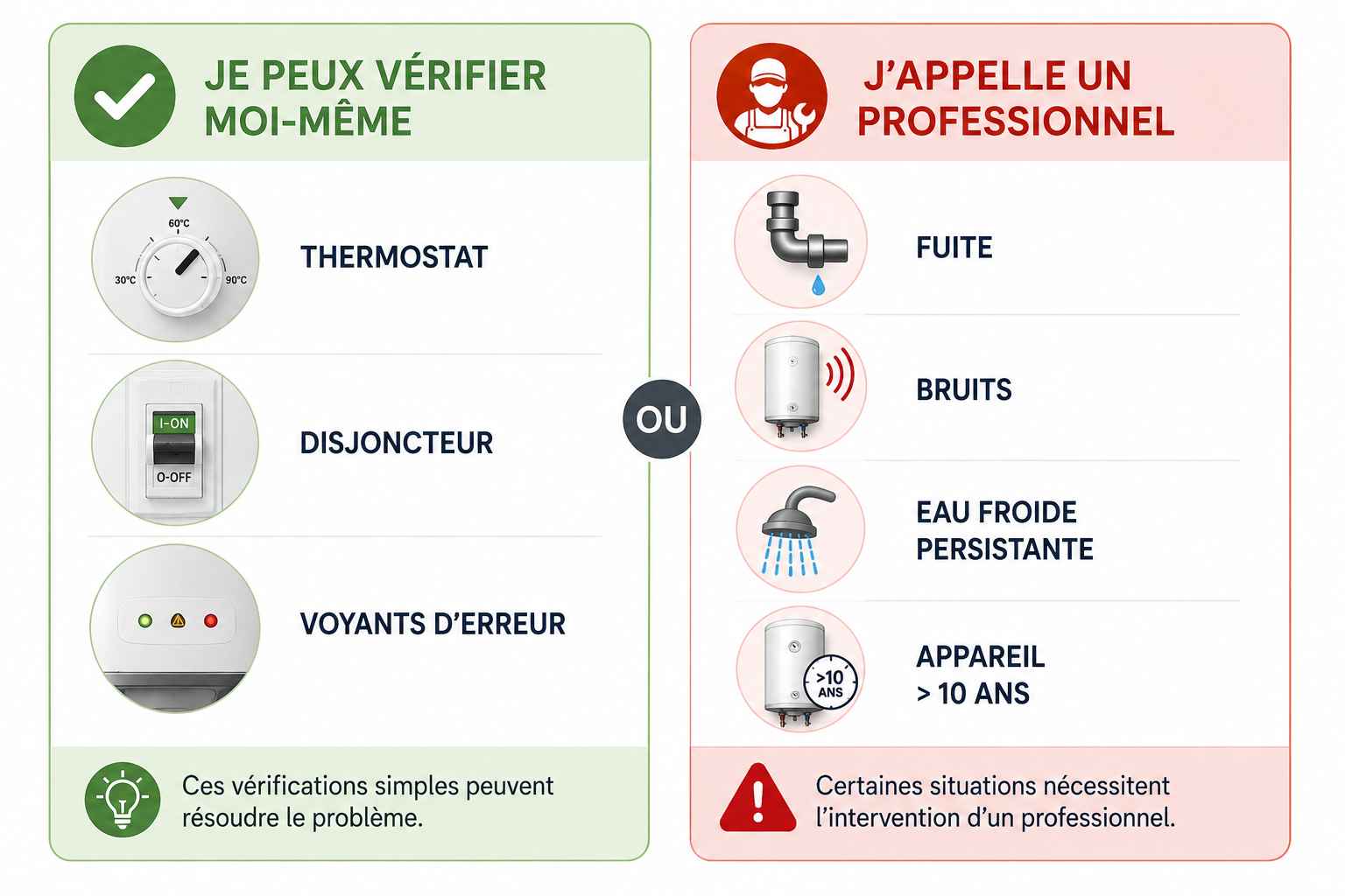 Schéma pour savoir quels les problèmes ou pas régler 