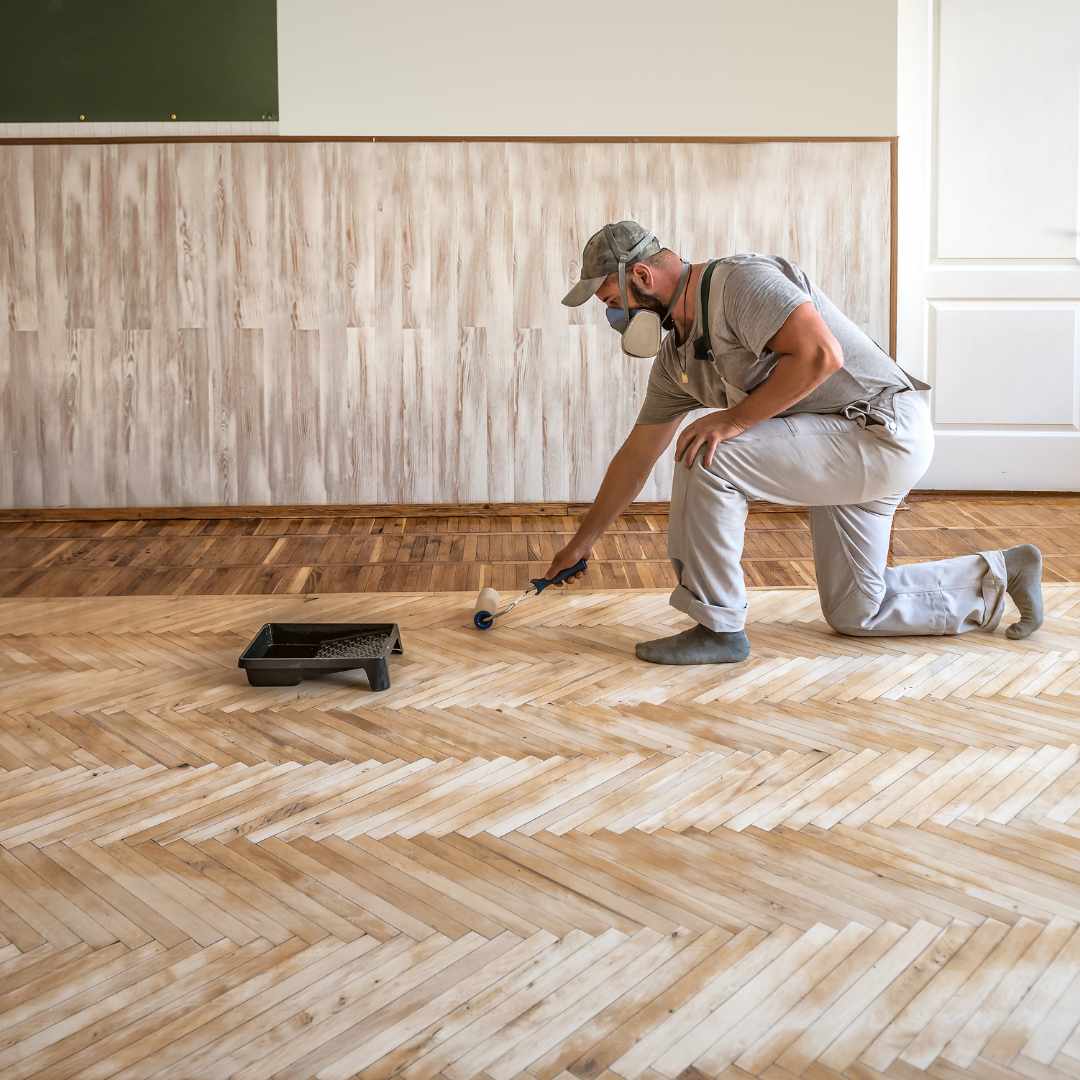 Vernissage d'un parquet clair