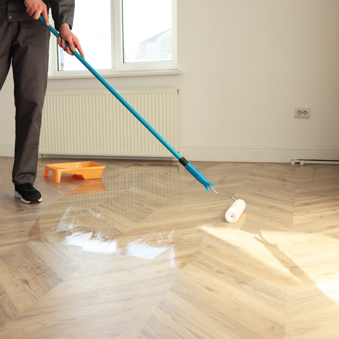 Vitrification d'un parquet clair