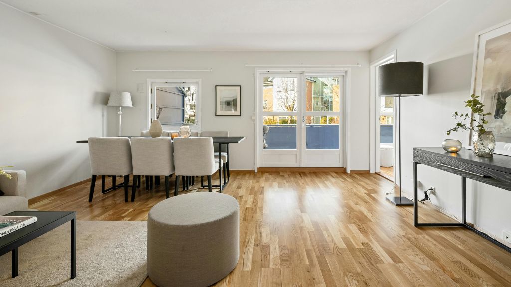 Parquet huilé dans une pièce de vie